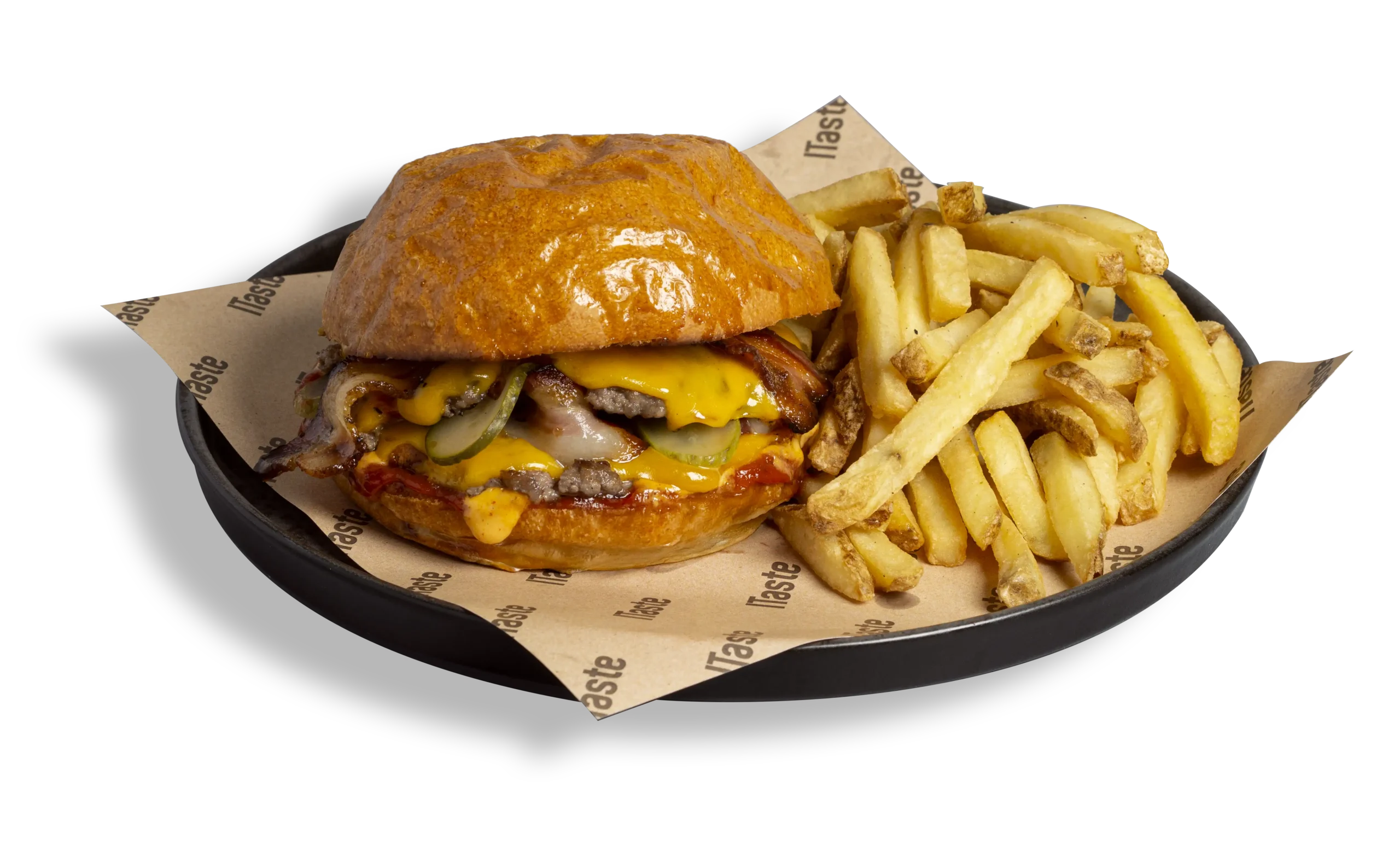 Hamburger ITaste con patatine fritte